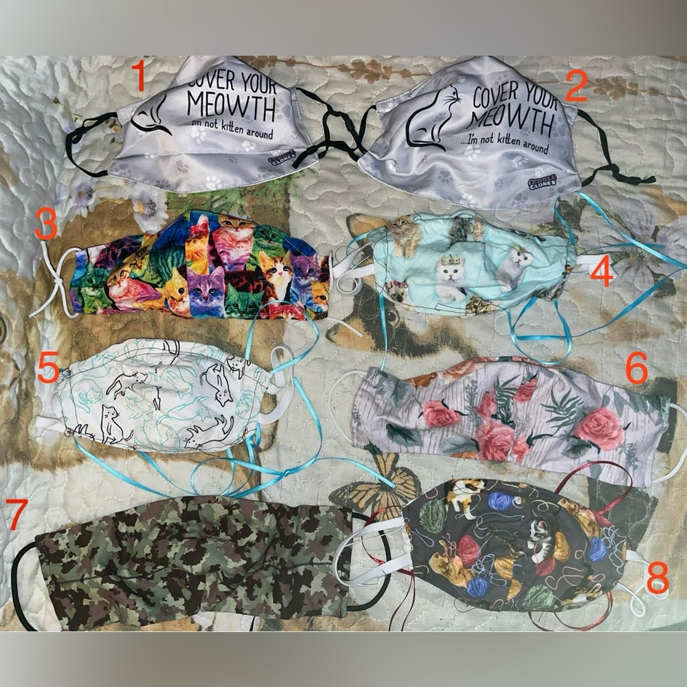 Buyers choice, lot of 5 cloth masks